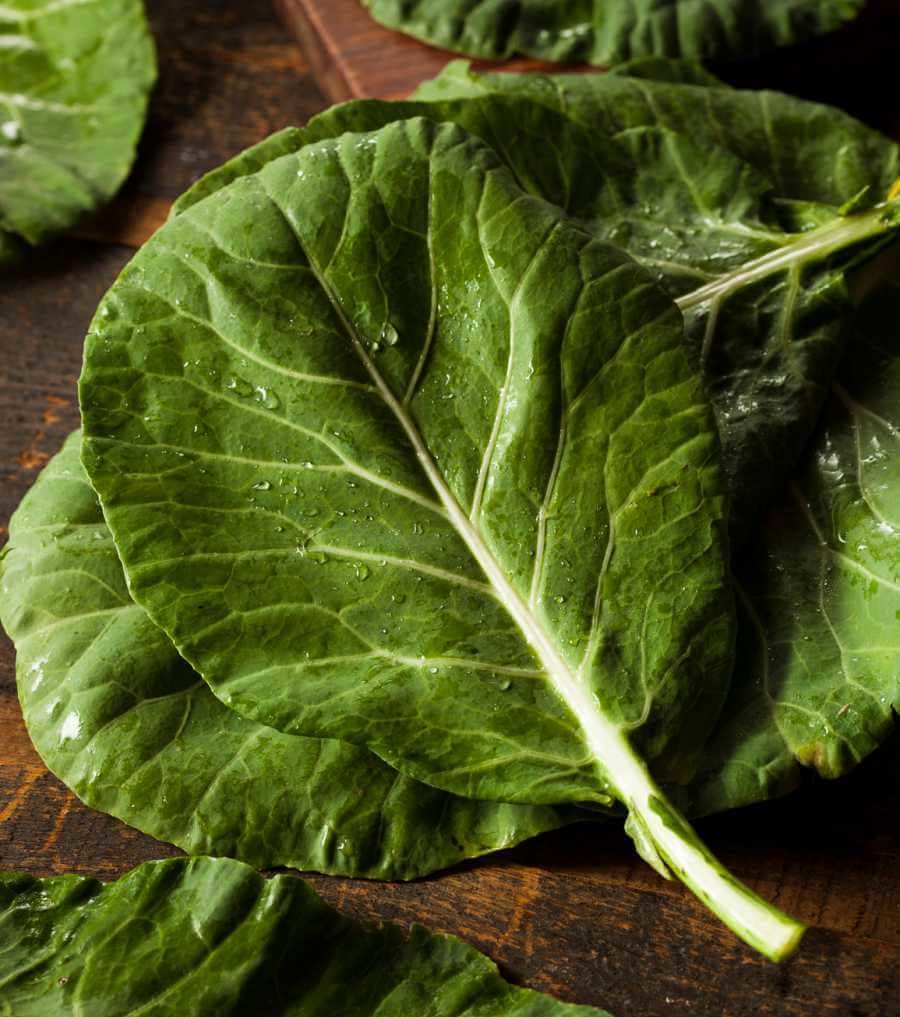 Raw Organic Green Collard Greens HEALTHY EATING